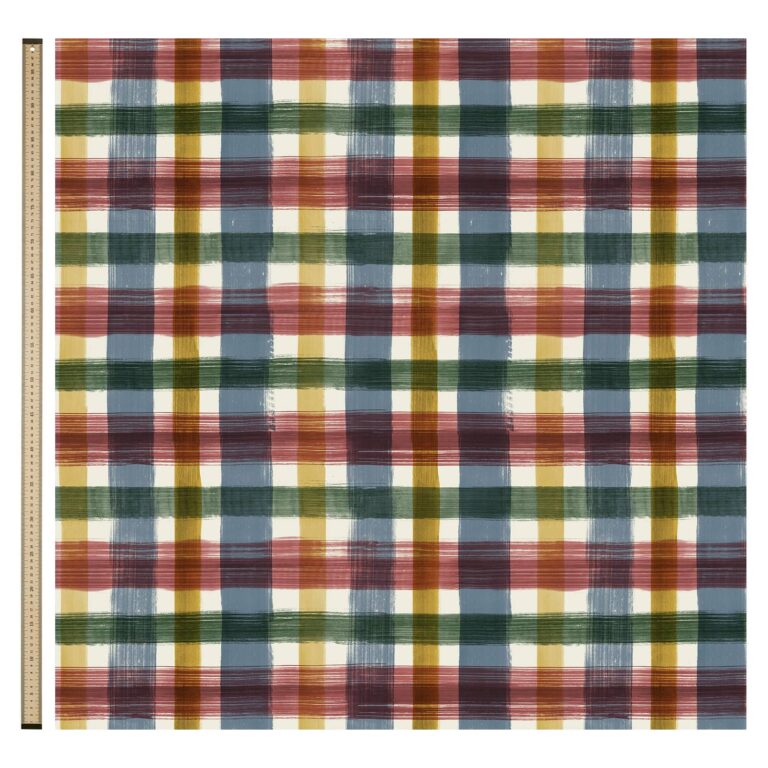 Ткань House of Hackney — London Fields Check Cotton Linen — Salvia