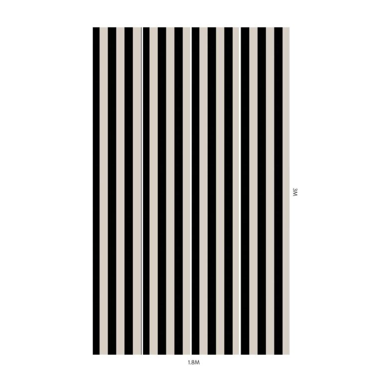 Обои House of Hackney — Mono Stripe — Off Black/Oyster
