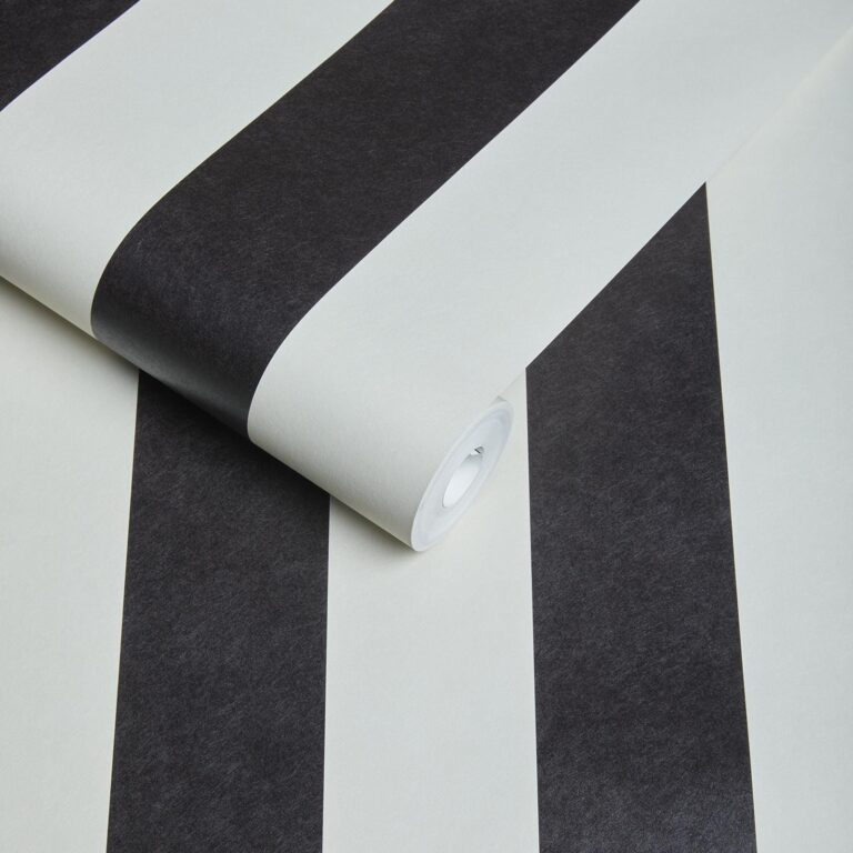 Обои House of Hackney — Mono Stripe — Off Black/Oyster