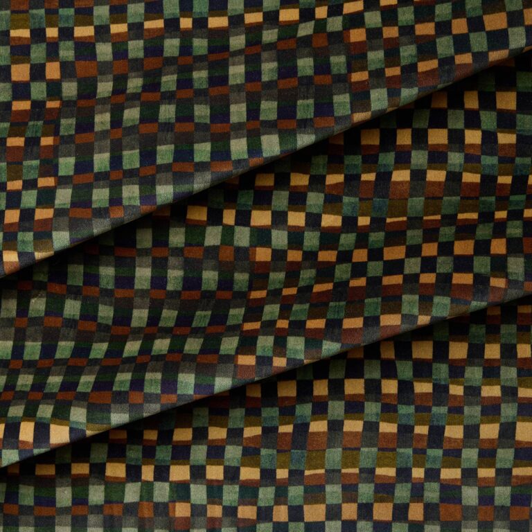 Ткань House of Hackney — Martello Check Velvet — Bark