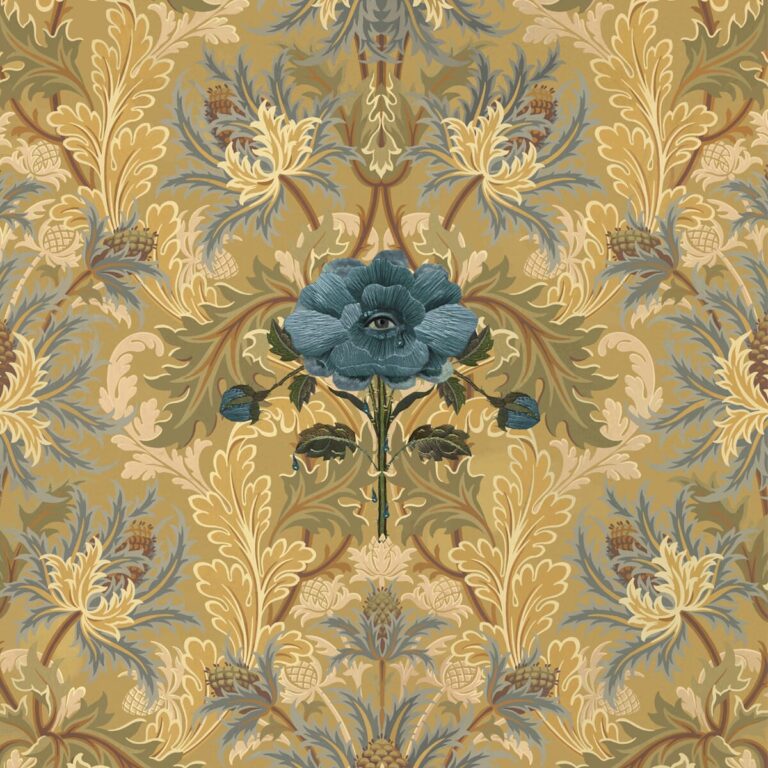 Обои House of Hackney — The Blue Rose Weeping — Aurelian