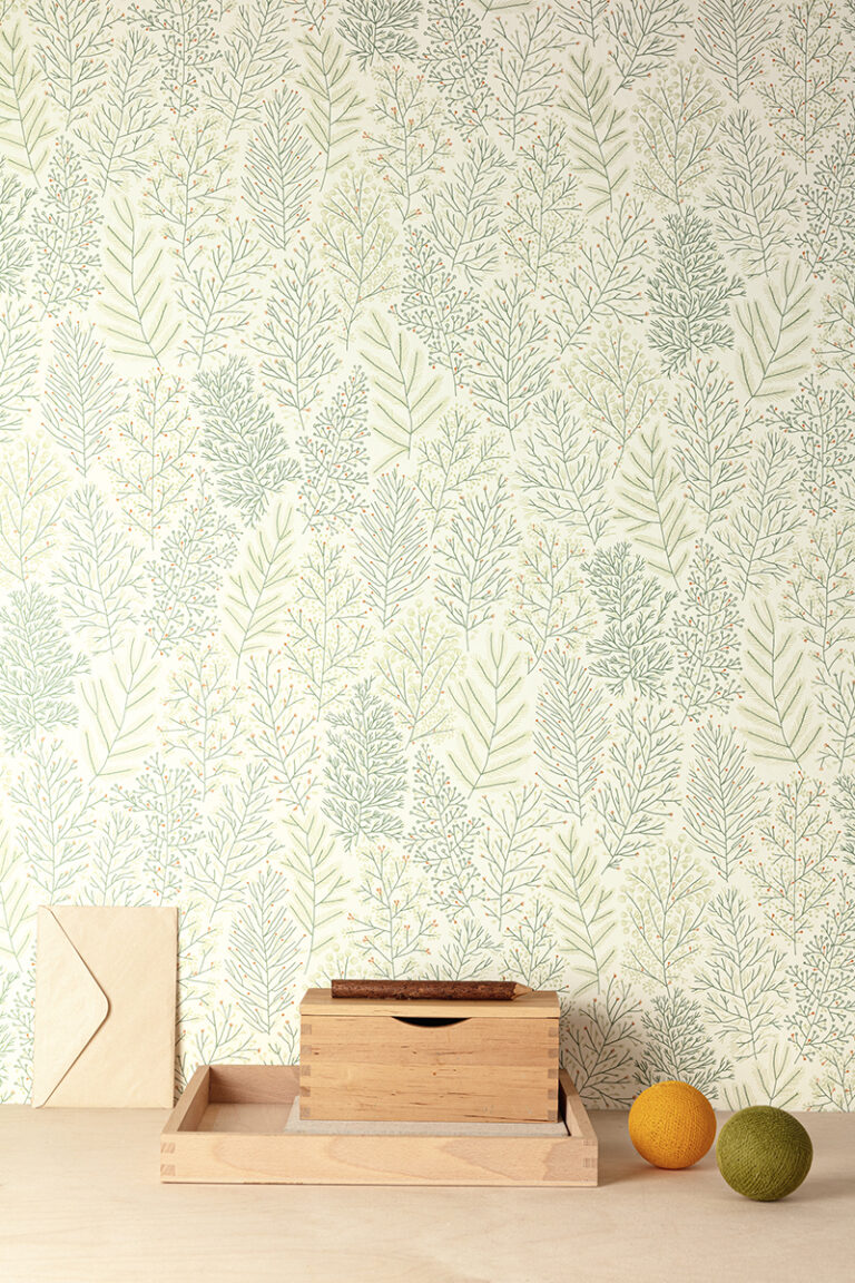 Обои Zoom — Leafy — Teal — HAP705