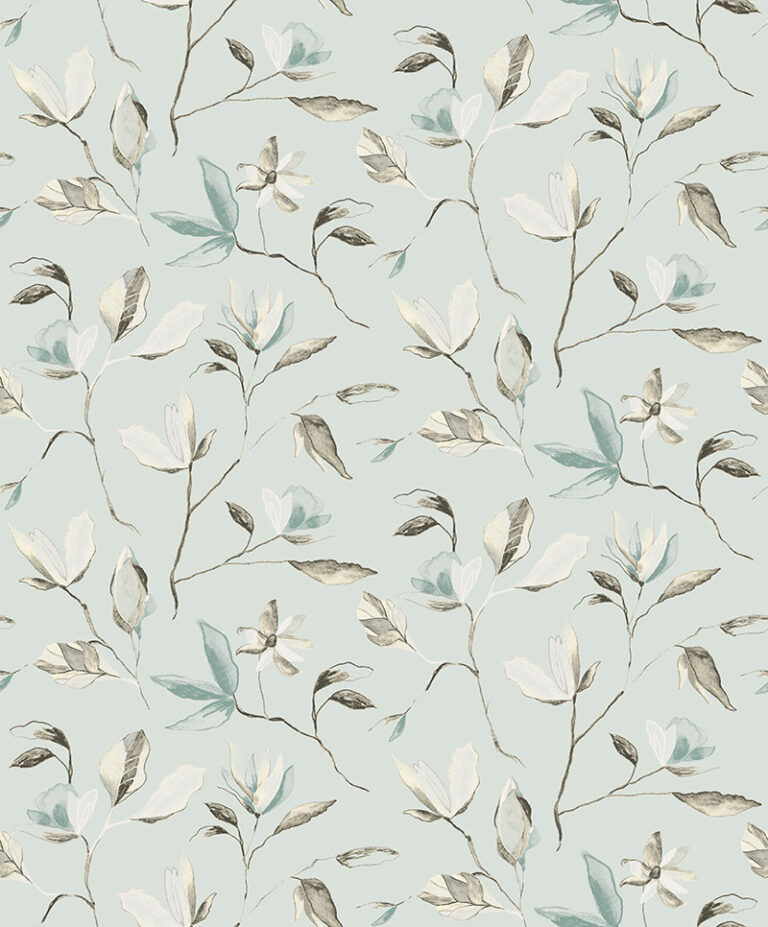 Обои Zoom — Blooming — Teal — ZEN004