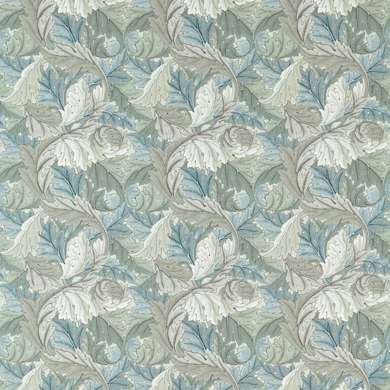 Ткань Morris & Co — Acanthus Outdoor — Mineral Blue/Linen — 227116