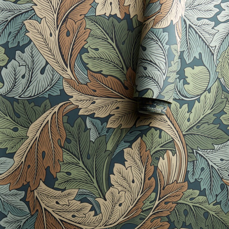 Обои Morris & Co — Acanthus — Slate Blue/Thyme — 216440