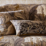 Ткань Morris & Co — Acanthus Velvet — Mustard/Grey — 226400