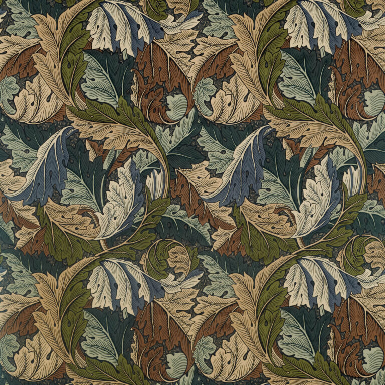 Ткань Morris & Co — Acanthus Velvet — Slate Blue/Thyme — 226401
