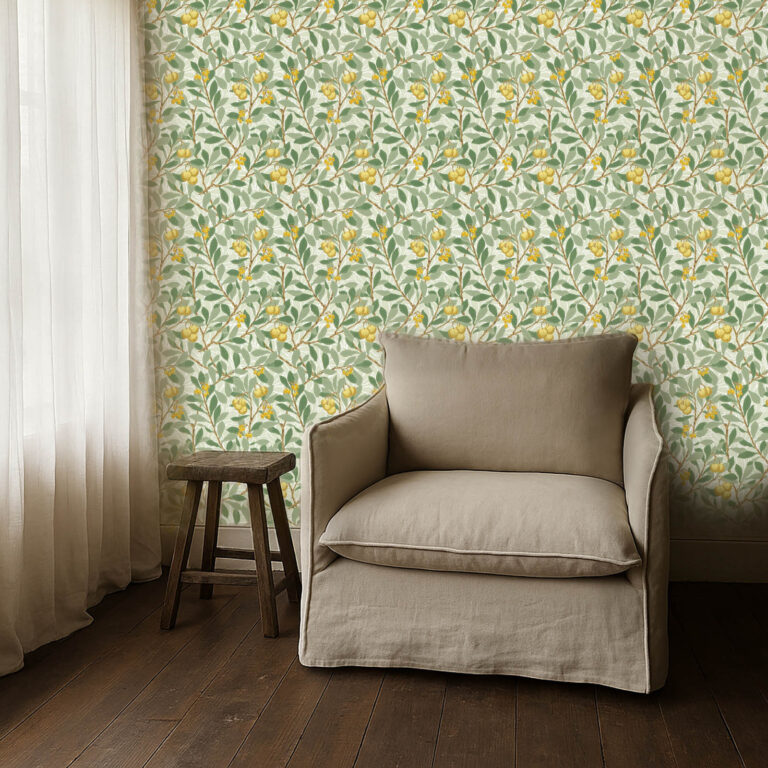 Обои Morris & Co — Arbutus — Sage/Lemon — 217356