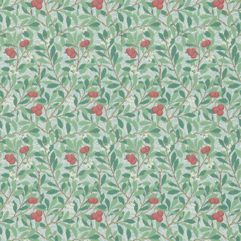 Обои Morris & Co — Arbutus — Thyme/Coral — 214719