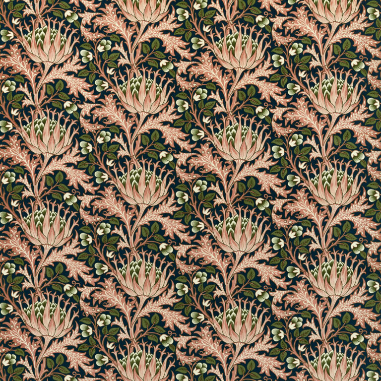 Ткань Morris & Co — Artichoke Velvet — Inky Fingers/Blush — 227002