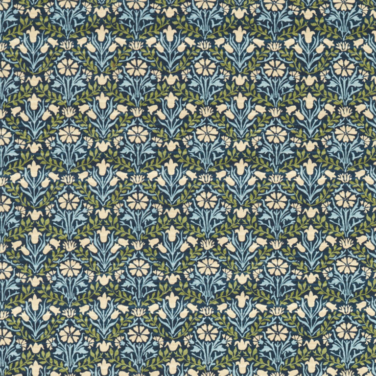 Ткань Morris & Co — Bellflowers — Indigo/Thyme — 227254