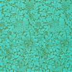Обои Morris & Co — Bird & Anemone — Olive/Turquoise — 216958