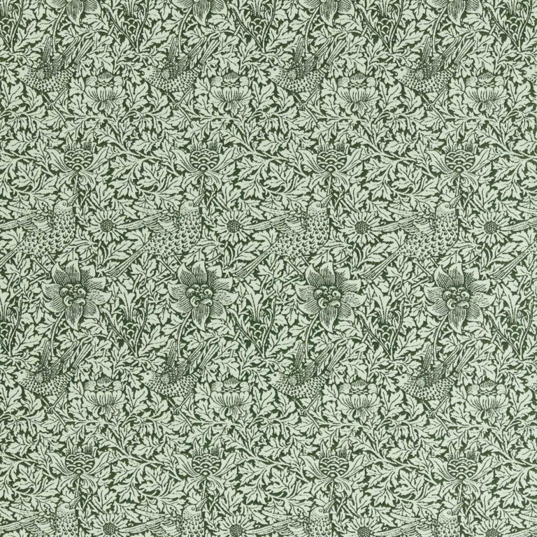 Ткань Morris & Co — Bird & Anemone Weave Outdoor — Teal — 237584