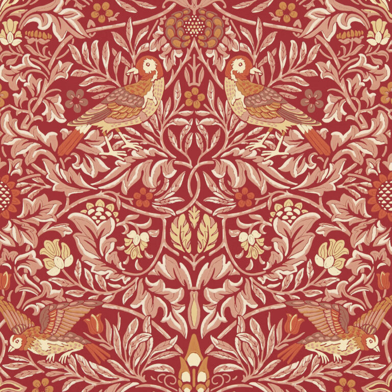 Обои Morris & Co — Bird — Madder/Weld — 217195