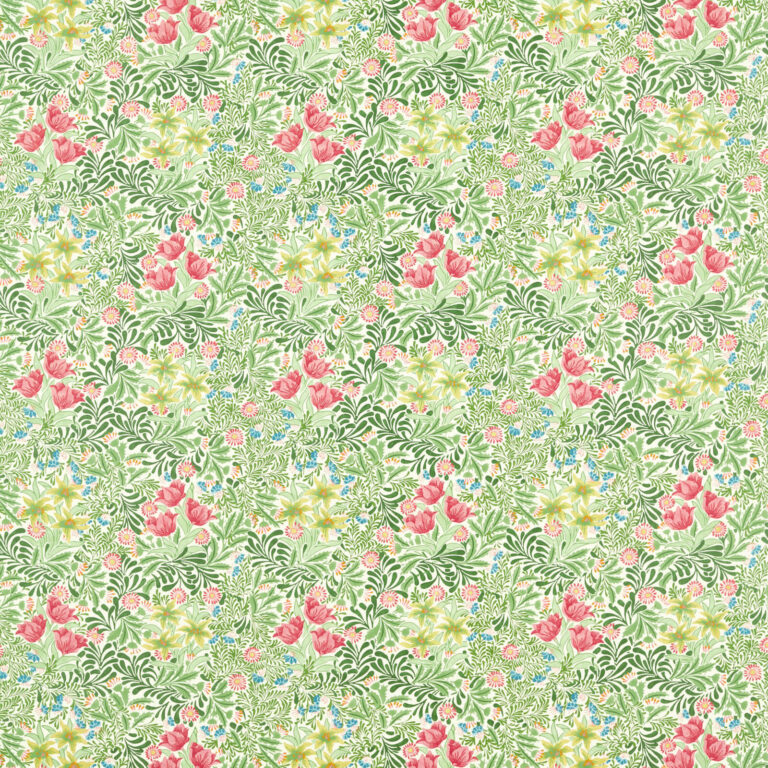 Ткань Morris & Co — Bower — Boughs Green/Rose — 227027