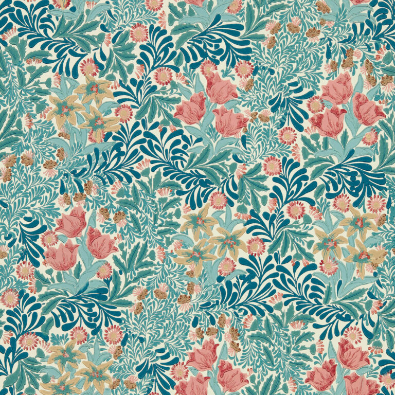 Обои Morris & Co — Bower — Indigo/Barbed Berry — 217203