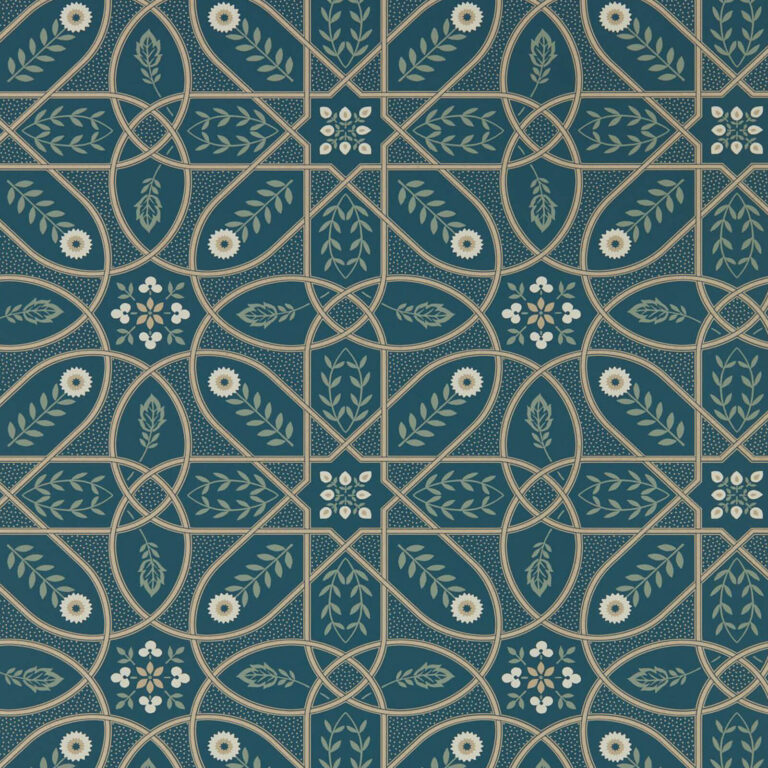 Обои Morris & Co — Brophy Trellis — Deep Teal — 216699