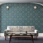 Обои Morris & Co — Brophy Trellis — Deep Teal — 216699