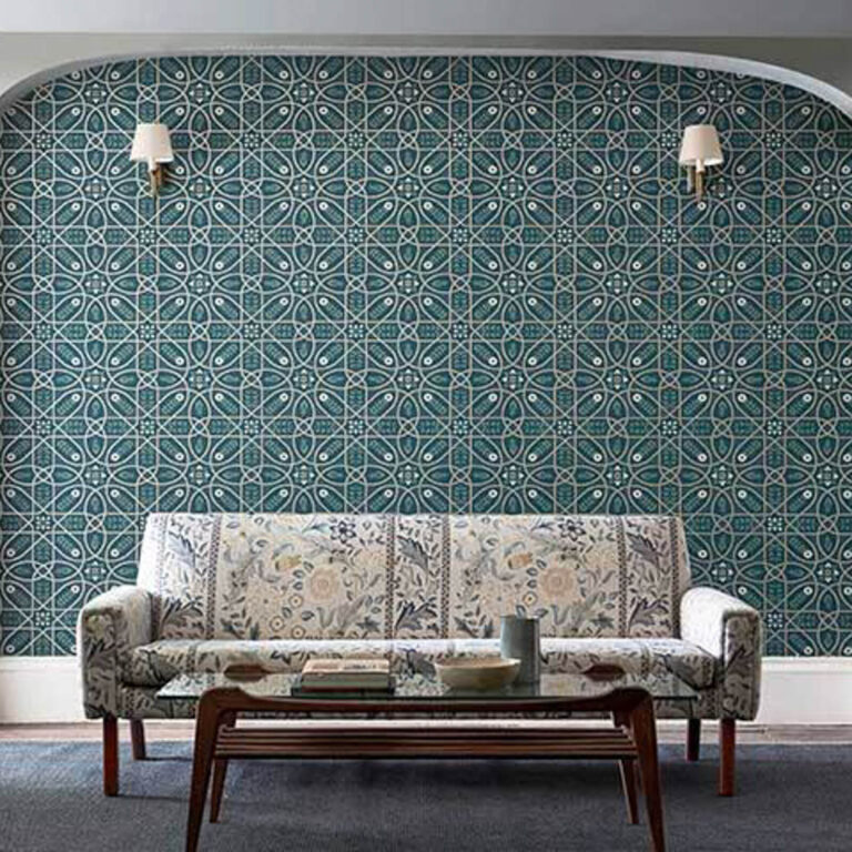 Обои Morris & Co — Brophy Trellis — Deep Teal — 216699