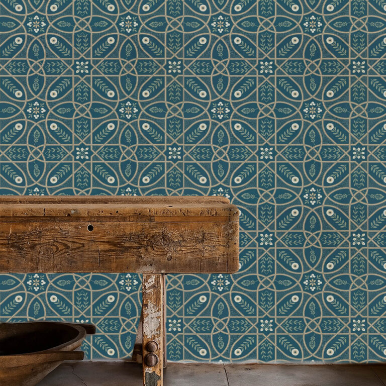 Обои Morris & Co — Brophy Trellis — Deep Teal — 216699