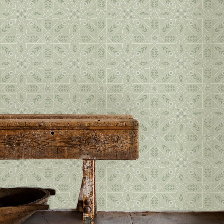 Обои Morris & Co — Brophy Trellis — Sage Linen — 216702