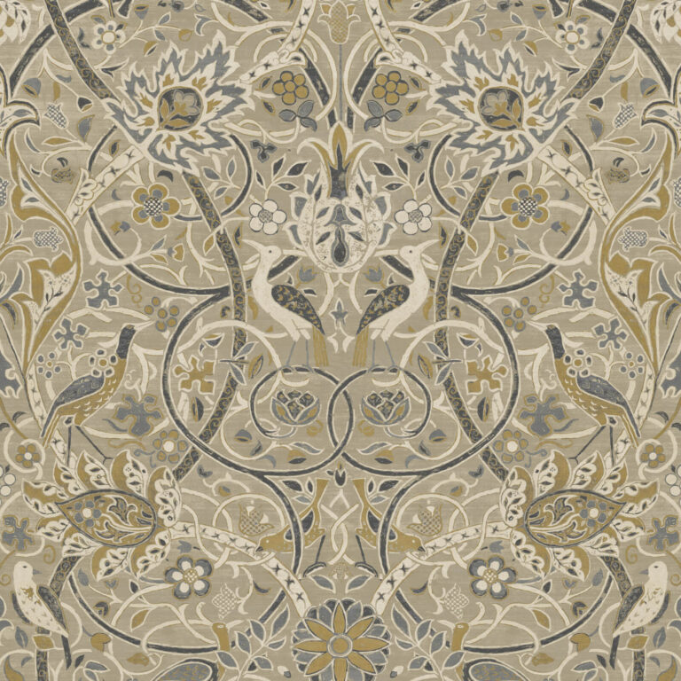 Обои Morris & Co — Bullerswood — Stone/Mustard — 216447