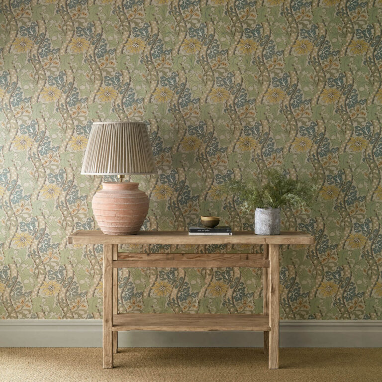 Обои Morris & Co — Cornflower — Lemon/Sage — 217583