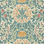 Обои Morris & Co — Daisy & Oak — Madder/Teal — 217586