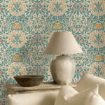 Обои Morris & Co — Daisy & Oak — Madder/Teal — 217586