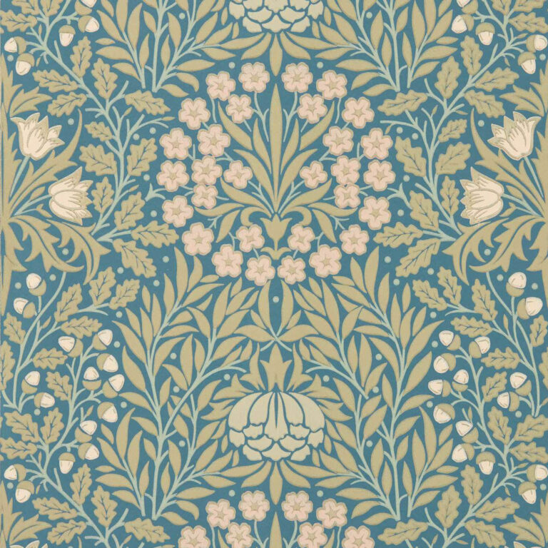 Обои Morris & Co — Daisy & Oak — Powder Blue/Blush — 217584