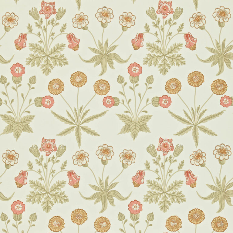 Обои Morris & Co — Daisy — Coral/Manilla — 212560