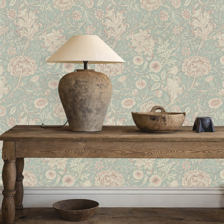 Обои Morris & Co — Double Boughs — Teal Rose — 216680