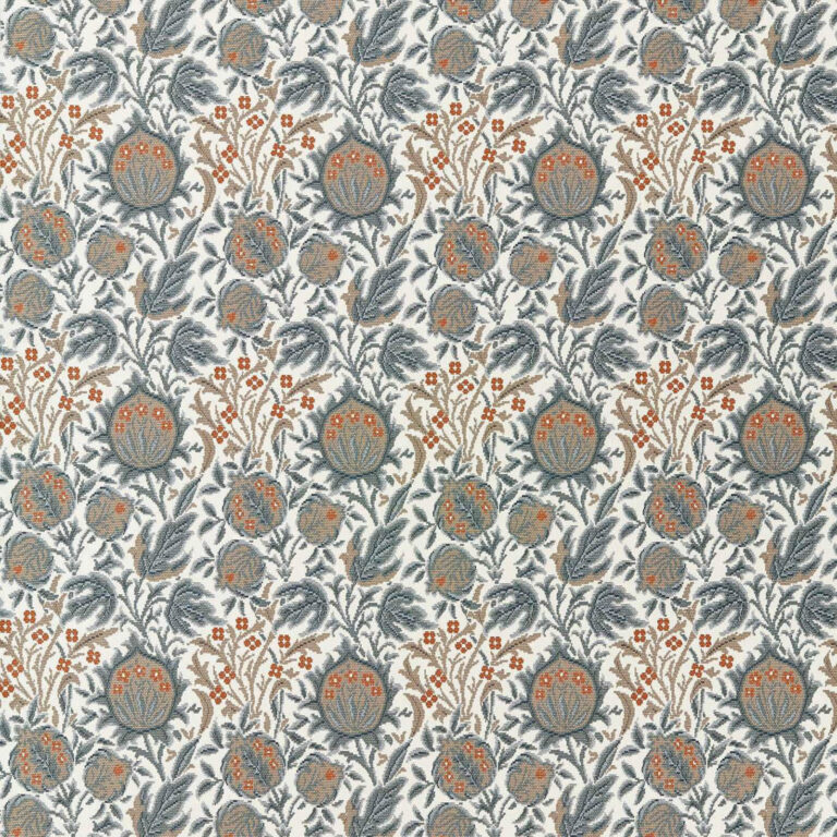 Ткань Morris & Co — Elmcote Weave Outdoor — River Blue/Apricot — 237564