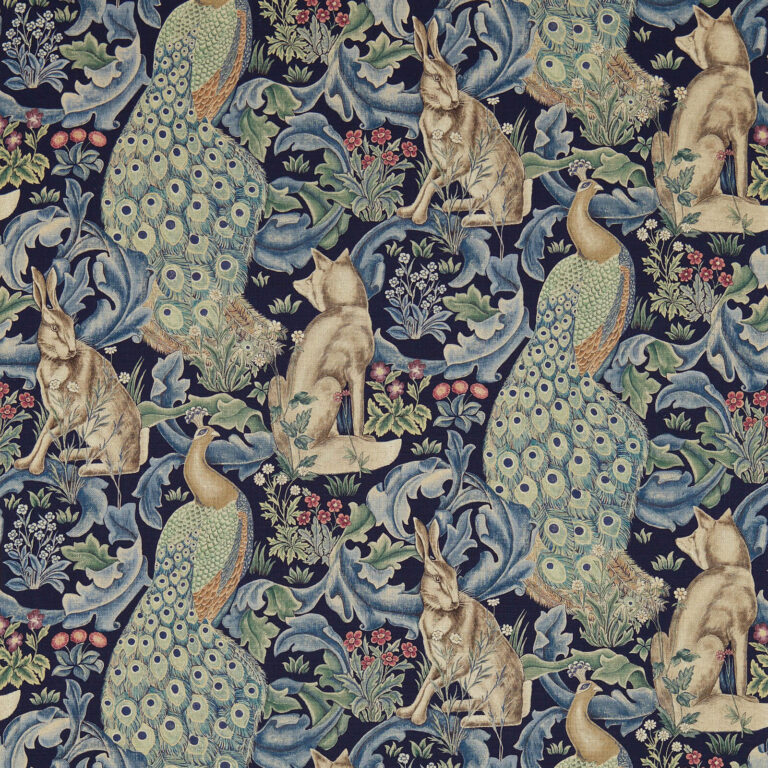 Ткань Morris & Co — Forest — Indigo — 222534