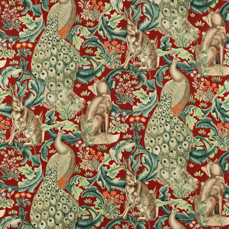 Ткань Morris & Co — Forest — Red — 222533