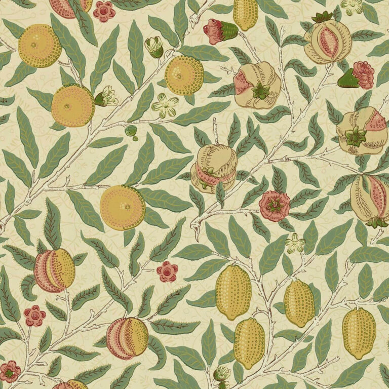 Обои Morris & Co — Fruit — Beige/Gold/Coral — 216859