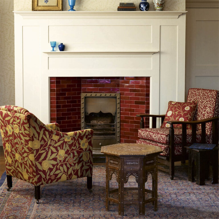 Ткань Morris & Co — Fruit Weave — Crimson/Thyme — 230287