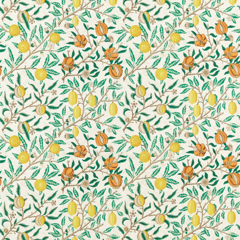 Ткань Morris & Co — Fruit — Sap Green/Tangerine — 227205