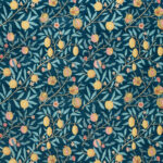 Ткань Morris & Co — Fruit Velvet — Indigo/Slate — 236924