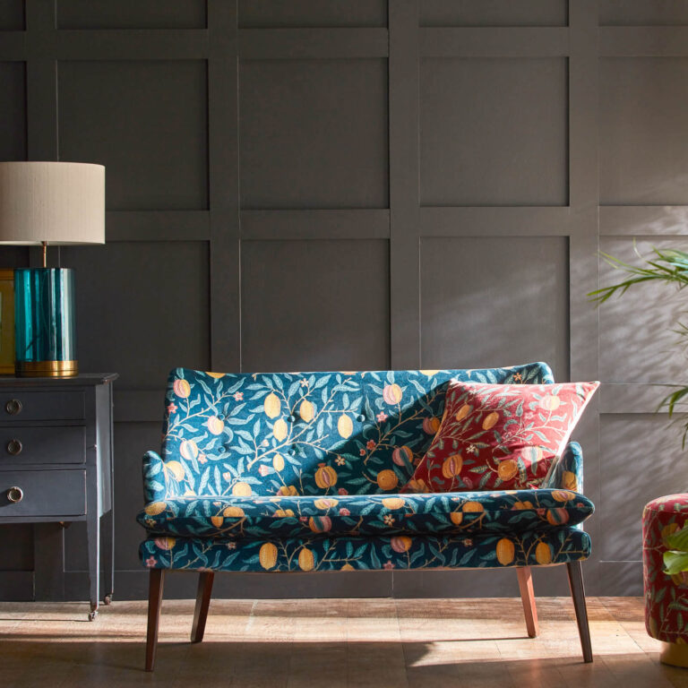 Ткань Morris & Co — Fruit Velvet — Indigo/Slate — 236924