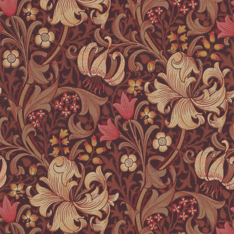 Обои Morris & Co — Golden Lily — Fig/Burnt Orange — 210402