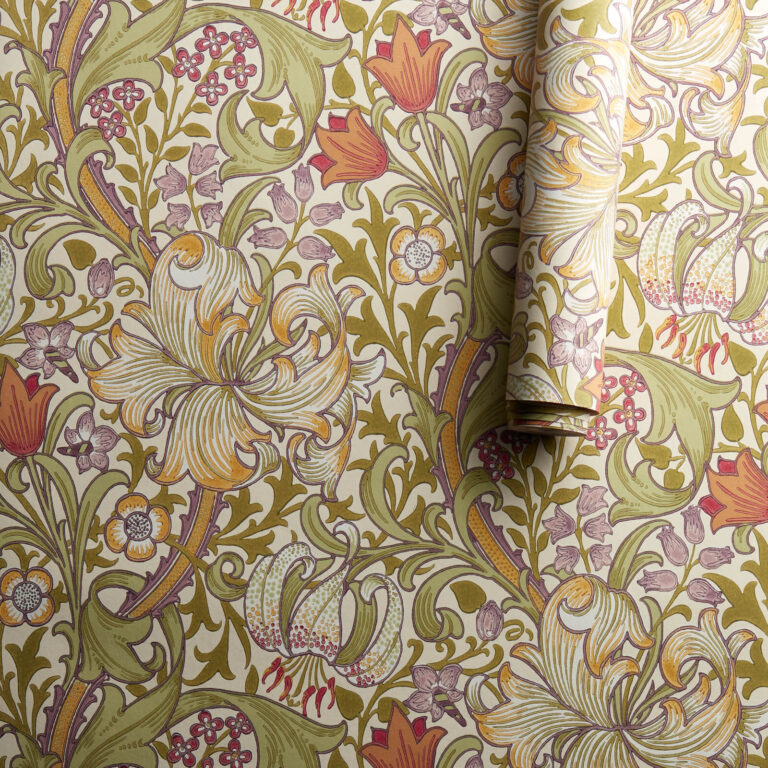 Обои Morris & Co — Golden Lily — Olive/Russet — 210399