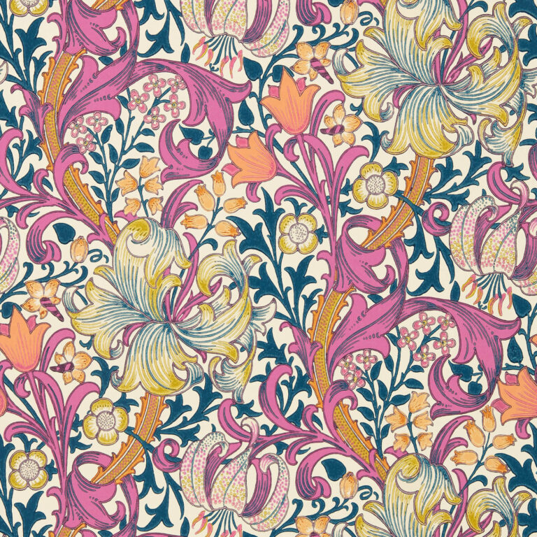 Обои Morris & Co — Golden Lily — Pink Fizz — 510006