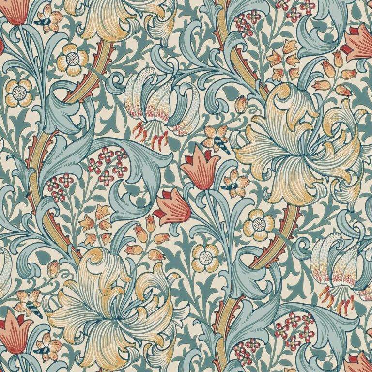 Обои Morris & Co — Golden Lily — Slate/Manilla — 210401