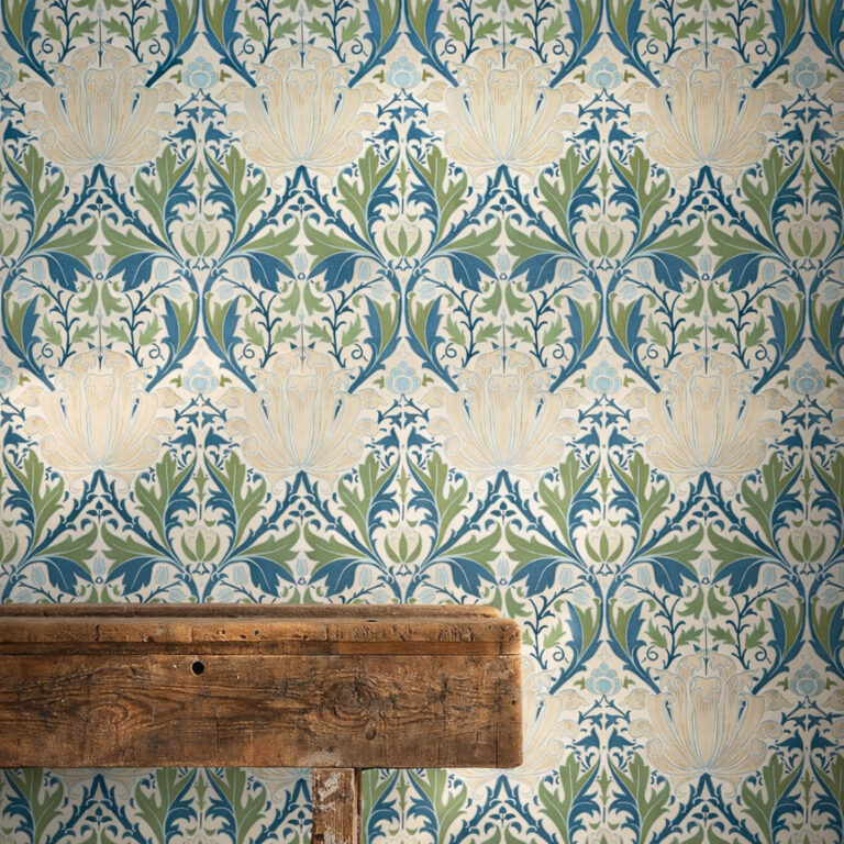 Обои Morris & Co — Helena — Indigo/Forest — 217360