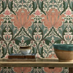 Обои Morris & Co — Helena — Peach/Teal — 217361