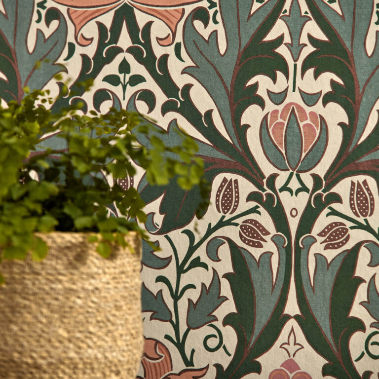 Обои Morris & Co — Helena — Peach/Teal — 217361