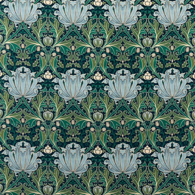 Ткань Morris & Co — Helena Velvet — Indigo/Boughs — 227237