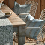Ткань Morris & Co — Holland Park Stripe Outdoor — Mineral Blue — 227120