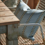 Ткань Morris & Co — Holland Park Stripe Outdoor — Mineral Blue — 227120